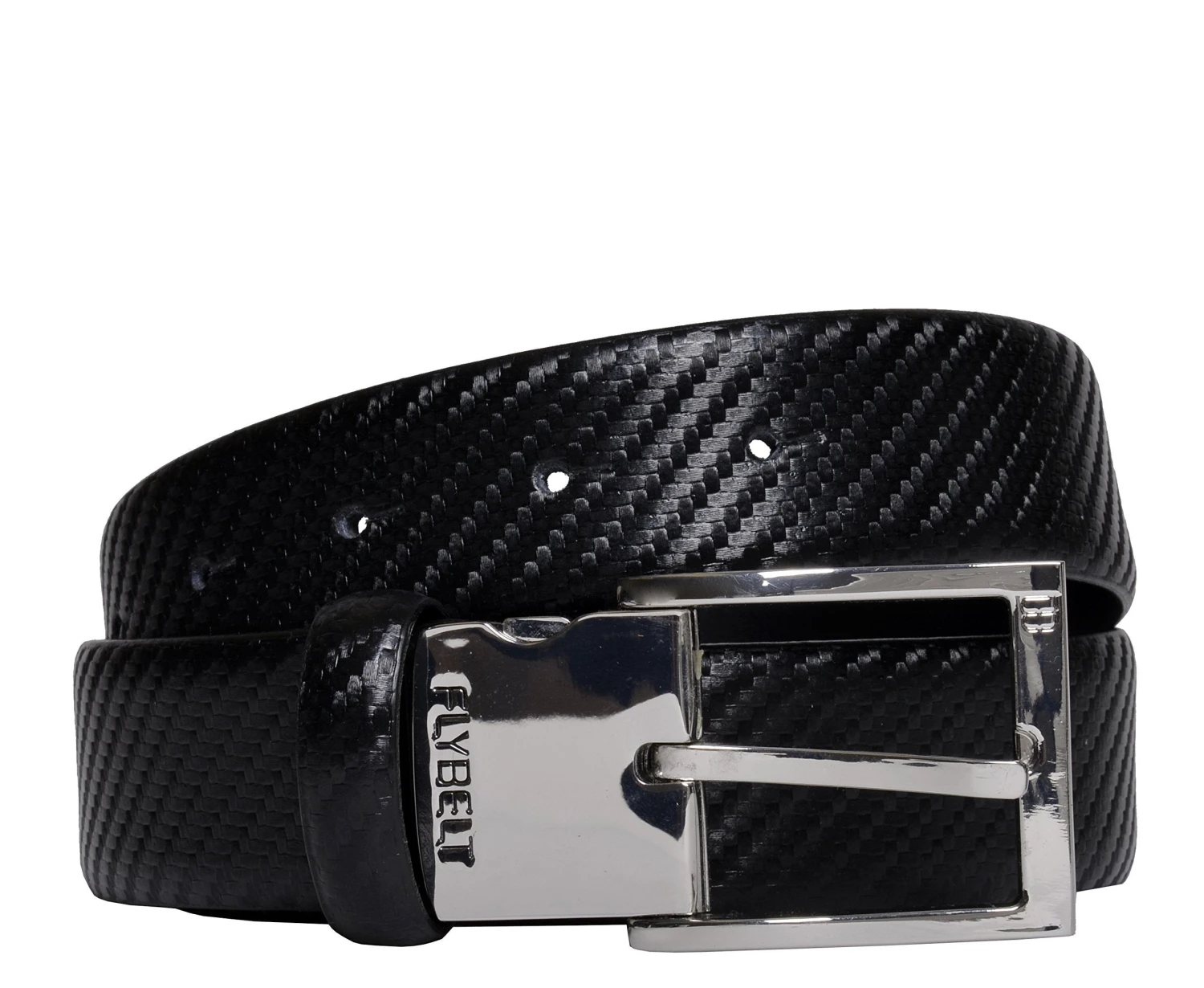 Carbon Fiber Embossed Leather Belt 3 Carbon Fiber Embossed Leather Belt - Image 3