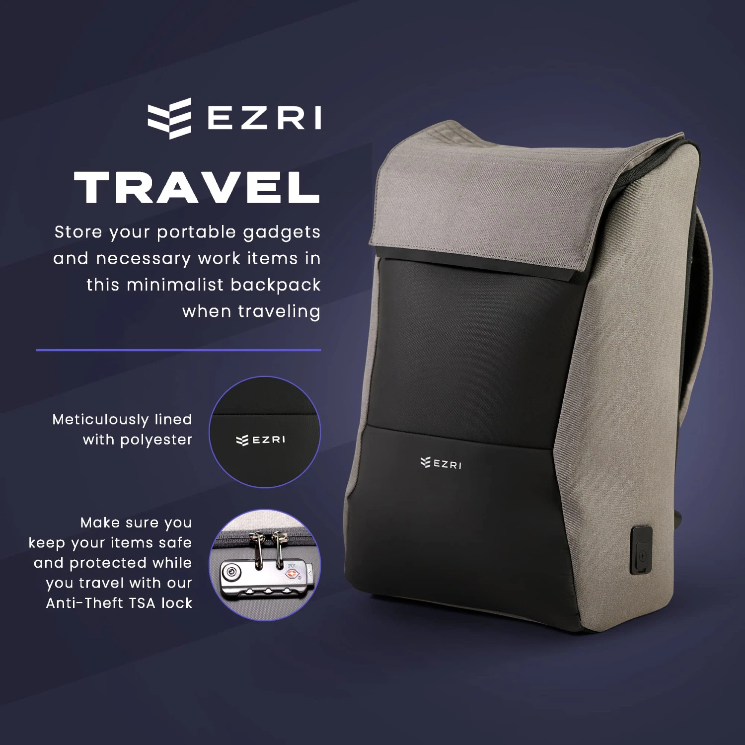 EZRI Professional Backpack 10 EZRI Professional Backpack - Image 10