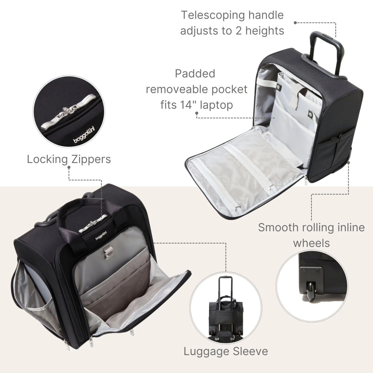 Baggallini 2 Wheel Underseater 3 Baggallini 2 Wheel Underseater - Image 3