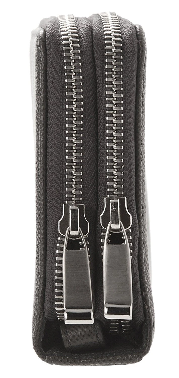 ERMENEGILDO ZEGNA Men's Grained Leather Travel Wallet 1 ERMENEGILDO ZEGNA Men's Grained Leather Travel Wallet