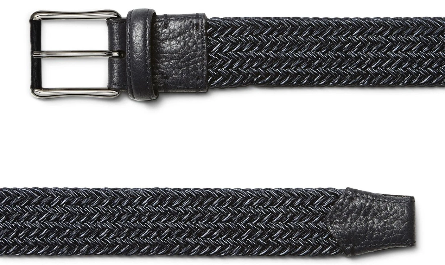 ERMENEGILDO ZEGNA Men's Weave Belt Gray 2 ERMENEGILDO ZEGNA Men's Weave Belt Gray - Image 2