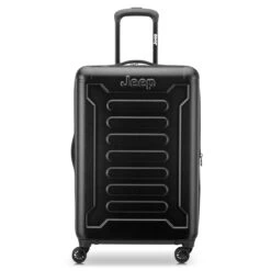 Jeep JH004C Checked-Medium 24 Inch Hardside Expandable Luggage With Spinner Wheels