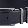 Versace Collection Men's Leather Silver Logo Belt