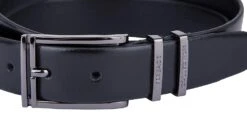 Versace Collection Men's Leather Silver Logo Belt