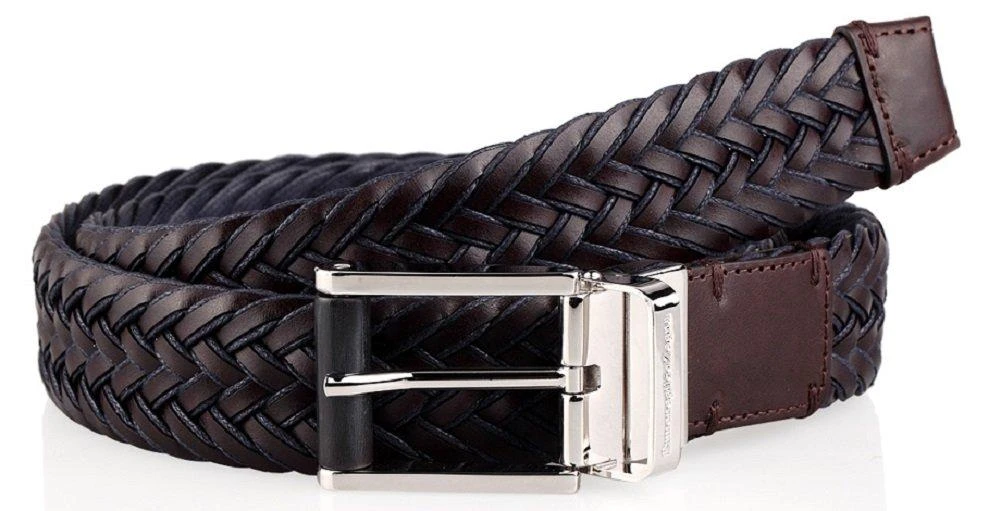 ERMENEGILDO ZEGNA Men's Braided Leather And Cotton Weave Belt 10 ERMENEGILDO ZEGNA Men's Braided Leather And Cotton Weave Belt - Image 10