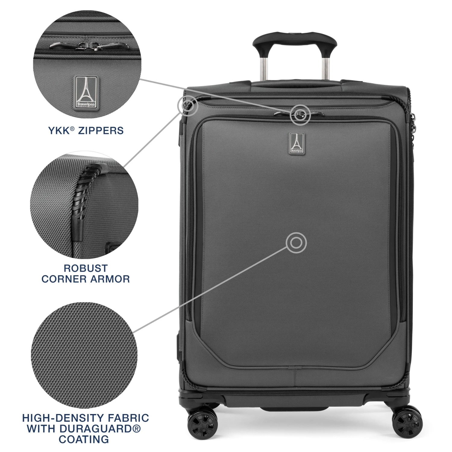 Travelpro Crew Classic 2-Piece Set - Carry On 21-Inch & Checked-Medium Spinner 8 Travelpro Crew Classic 2-Piece Set - Carry On 21-Inch & Checked-Medium Spinner - Image 8