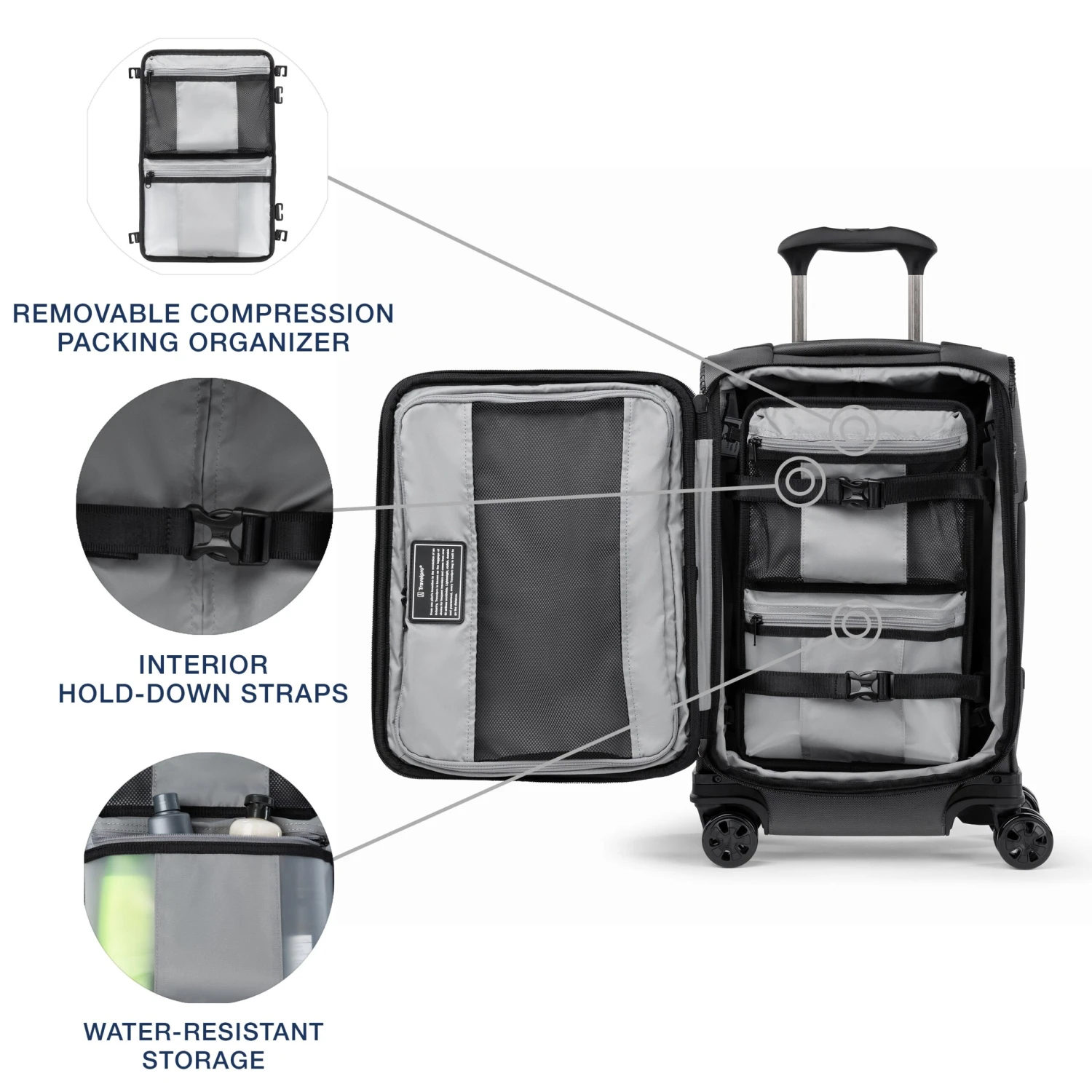 Travelpro Crew Classic 2-Piece Set - Carry On 21-Inch & Checked-Medium Spinner 3 Travelpro Crew Classic 2-Piece Set - Carry On 21-Inch & Checked-Medium Spinner - Image 3