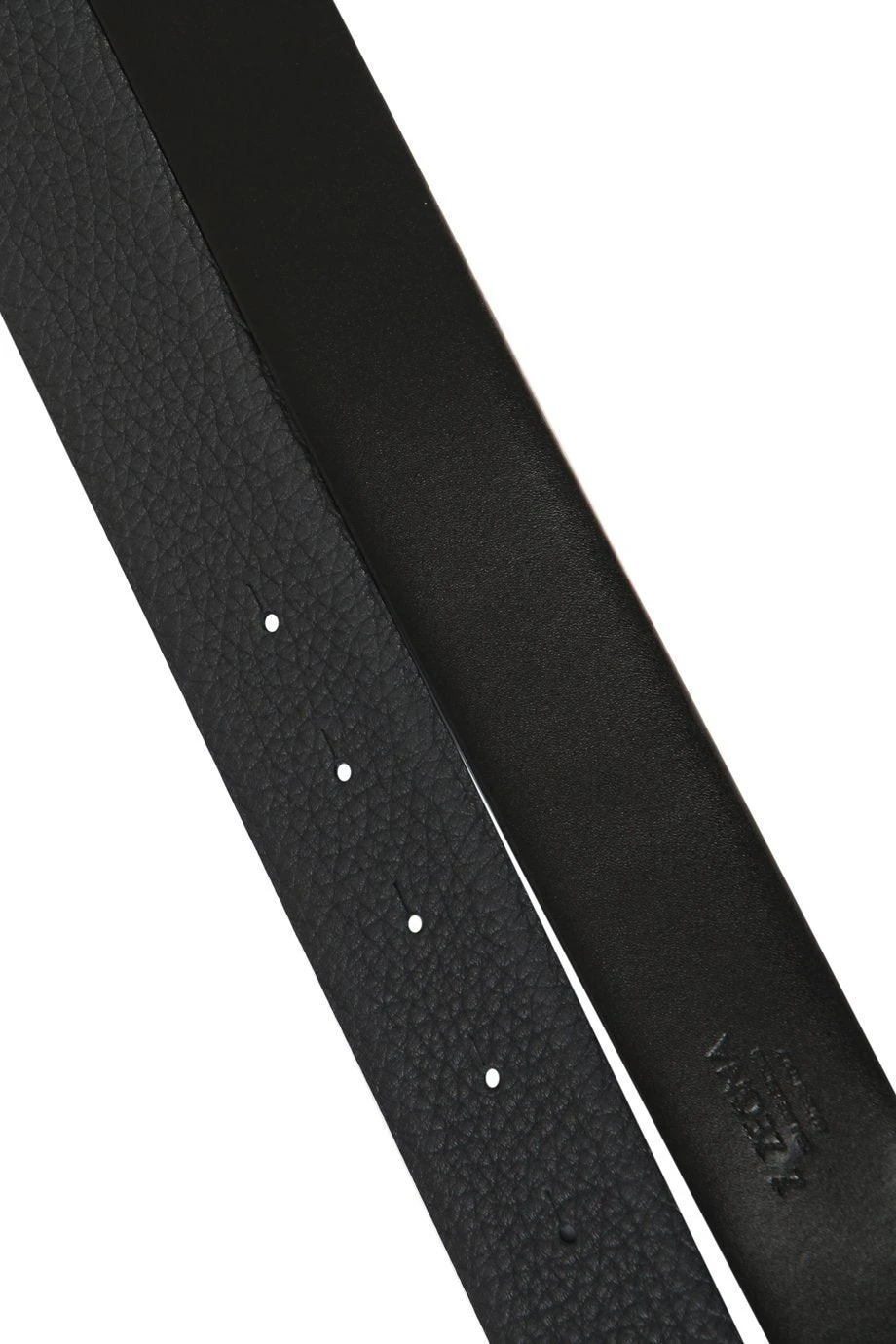 ERMENEGILDO ZEGNA Z Men's Pebbled Leather Reversible Belt 2 ERMENEGILDO ZEGNA Z Men's Pebbled Leather Reversible Belt - Image 2