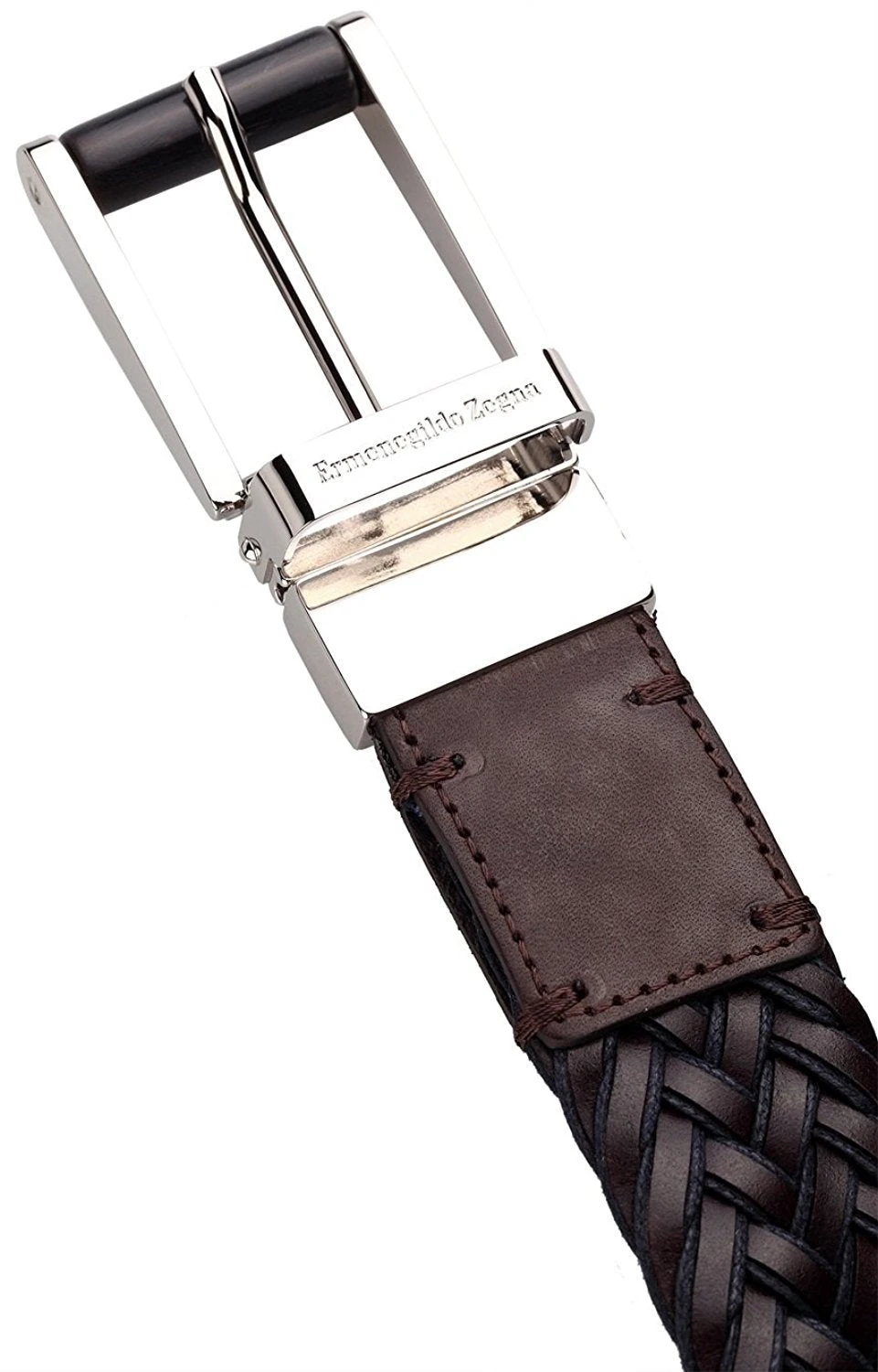 ERMENEGILDO ZEGNA Men's Braided Leather And Cotton Weave Belt 5 ERMENEGILDO ZEGNA Men's Braided Leather And Cotton Weave Belt - Image 5