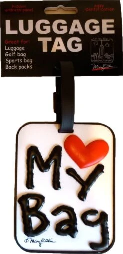 Large Heavy Duty Vulcanized Rubber Multi Color Name Tag Love My Bag