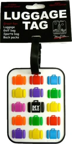 Large Heavy Duty Vulcanized Rubber Multi Color Name Tag Multi Luggag