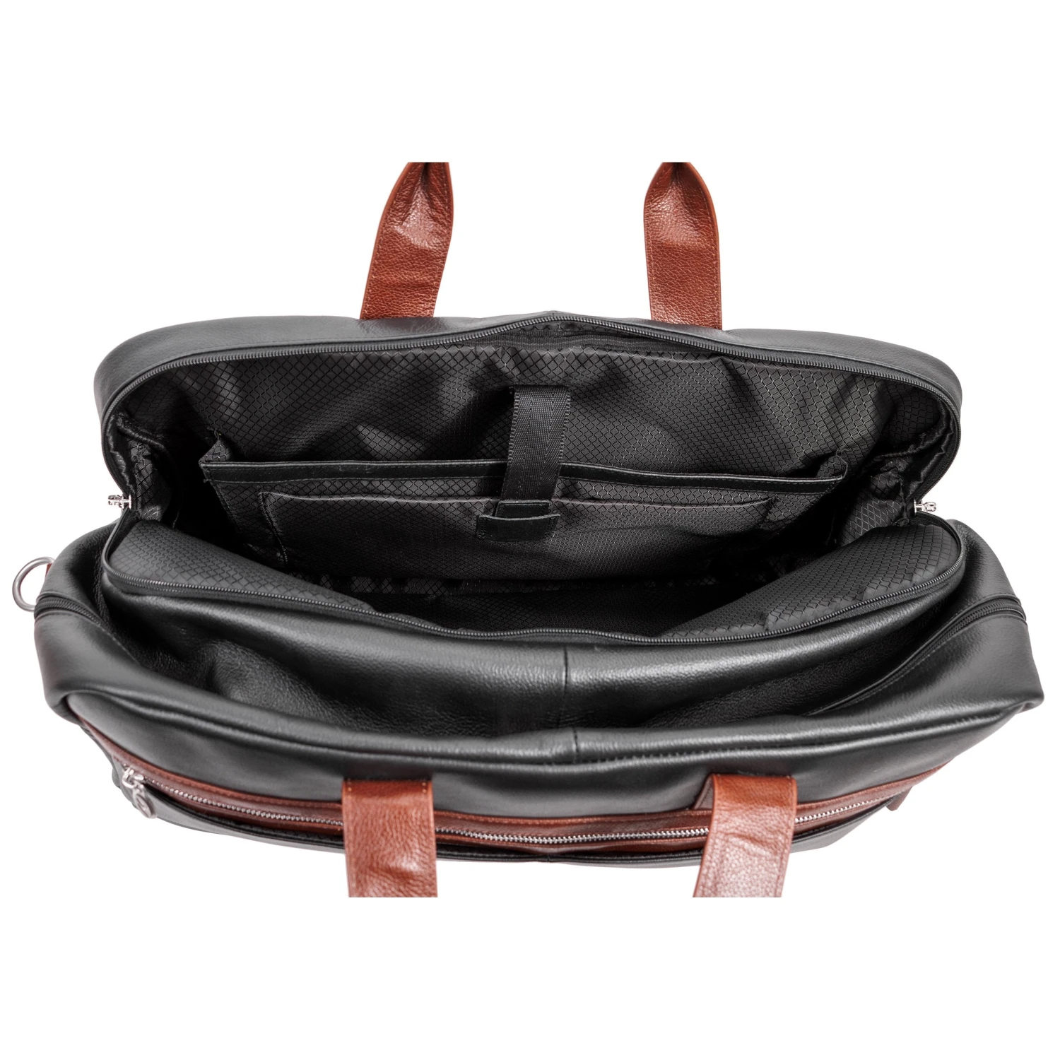 Wellington 21" Leather Two-Tone Dual-Compartment Laptop & Tablet Carry-All Duffel 11 Wellington 21" Leather Two-Tone Dual-Compartment Laptop & Tablet Carry-All Duffel - Image 11