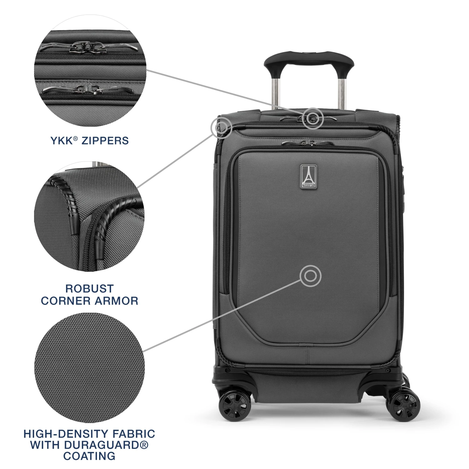 Travelpro Crew Classic 2-Piece Set - Carry On 21-Inch & Checked-Medium Spinner 2 Travelpro Crew Classic 2-Piece Set - Carry On 21-Inch & Checked-Medium Spinner - Image 2