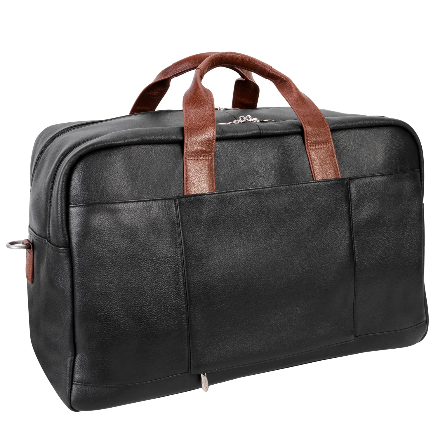 Wellington 21" Leather Two-Tone Dual-Compartment Laptop & Tablet Carry-All Duffel 17 Wellington 21" Leather Two-Tone Dual-Compartment Laptop & Tablet Carry-All Duffel - Image 17