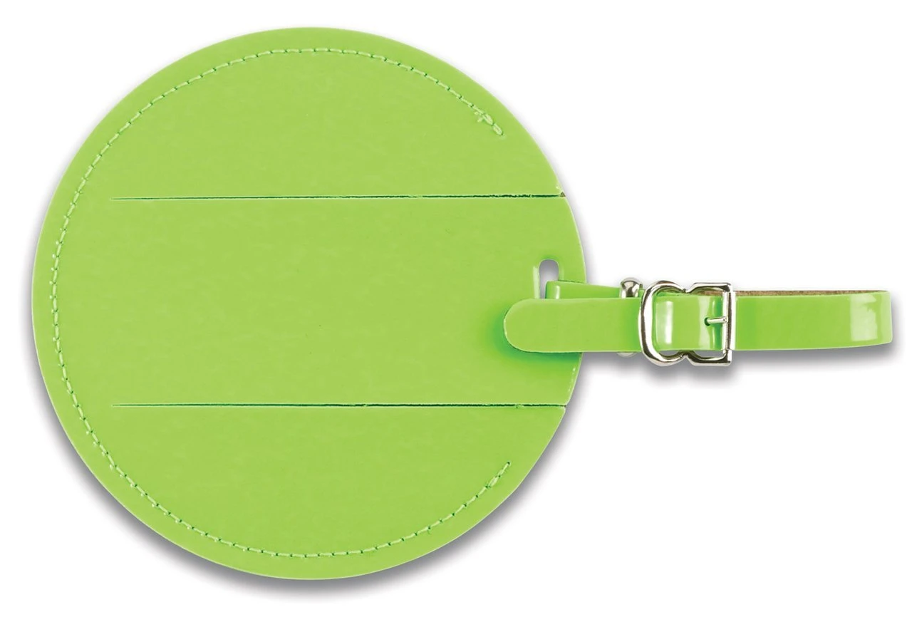 Round Neon Tag With Closed Security Flap 1 Round Neon Tag With Closed Security Flap