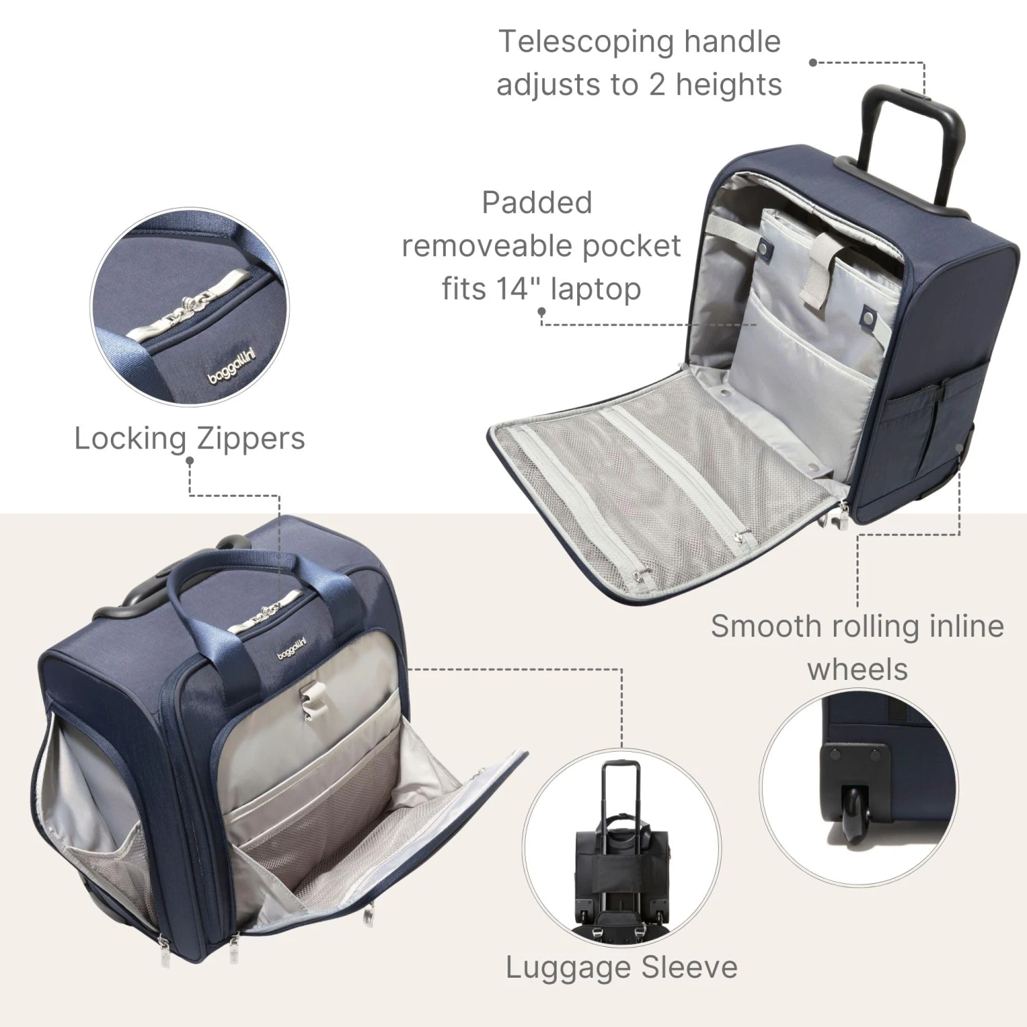 Baggallini 2 Wheel Underseater 7 Baggallini 2 Wheel Underseater - Image 7