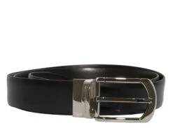 ERMENEGILDO ZEGNA Men's Reversible Leather Belt /Brown