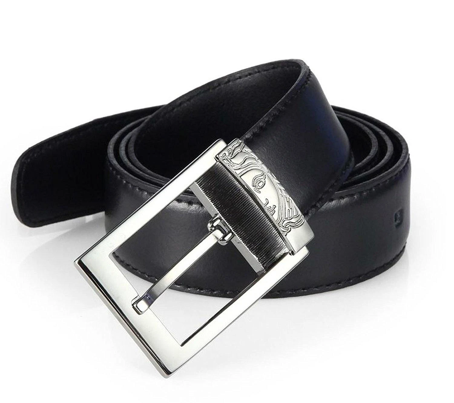 Versace Collection Men's Medusa Buckle Leather Belt 1 Versace Collection Men's Medusa Buckle Leather Belt