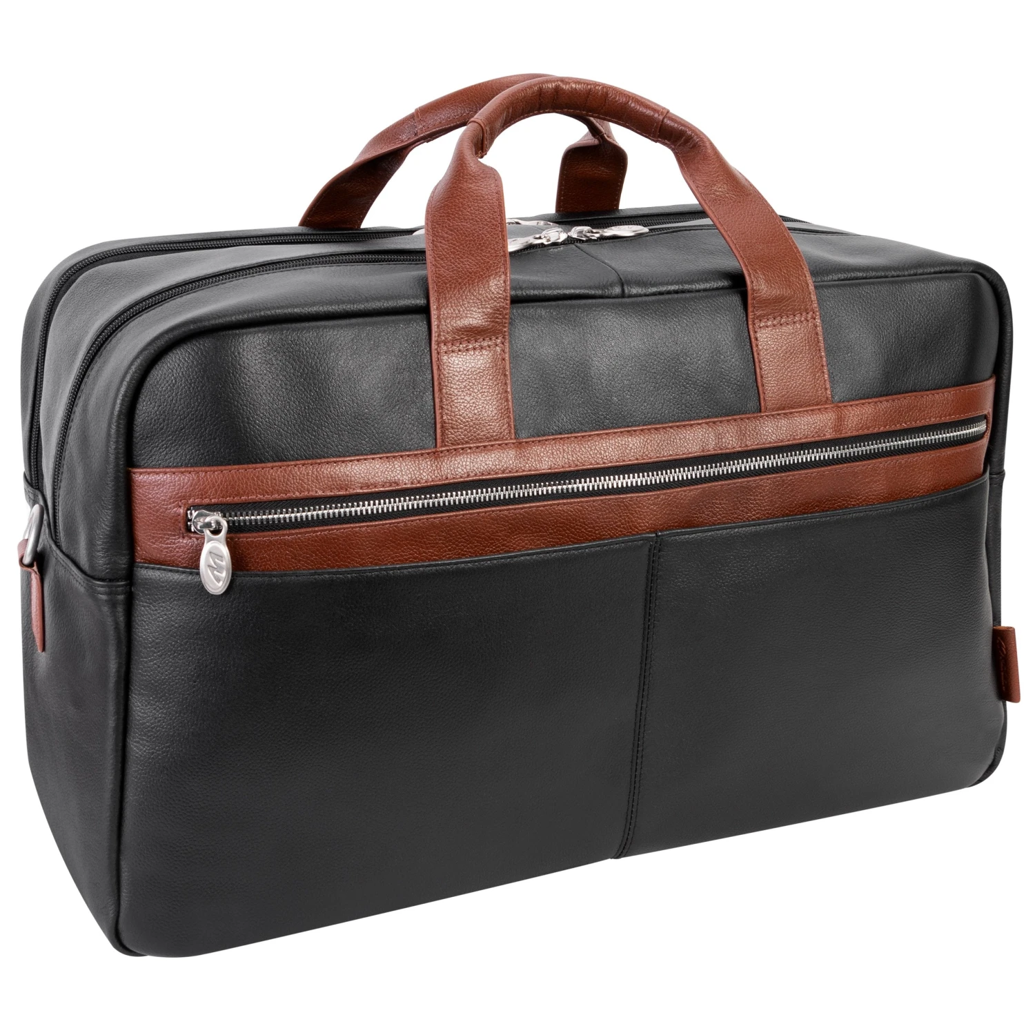 Wellington 21" Leather Two-Tone Dual-Compartment Laptop & Tablet Carry-All Duffel 18 Wellington 21" Leather Two-Tone Dual-Compartment Laptop & Tablet Carry-All Duffel - Image 18